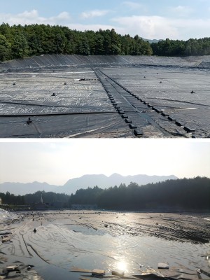 长沙建益承建垃圾填埋场渗滤液调节池翻修覆盖及安装项目完美交付